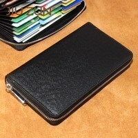 財布 メンズ 長財布 ラウンドファスナー 19cm×10cm×2.5cm PUレザー #C402-12