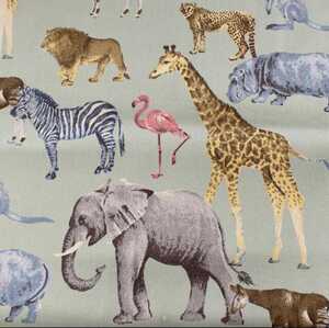 新品 50×110ハンドメイド 生地 動物柄 エコバッグ.