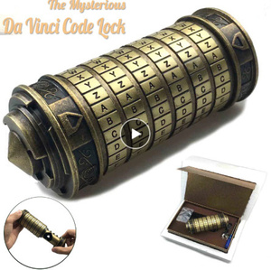  metal puzzle ^ dial lock -ply thickness metal klip Tec s antique safe Treasure Box da vinchi code European style case 