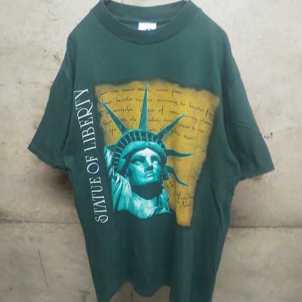 90s USA製 自由の女神 Tシャツ L NYC 古着 used ヴィンテージ ビンテージ vintage tシャツ アメカジ ニューヨーク