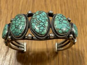  Oscar arek light Oscar Alexius Navajo Navajo number eito turquoise wire Work bangle 