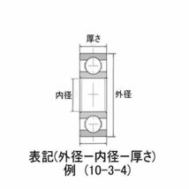 シマノ 17クロナークMGL 150用スプールベアリング Any セラミックボールベアリング HXR（10-3-4＆10-3-4）_画像3