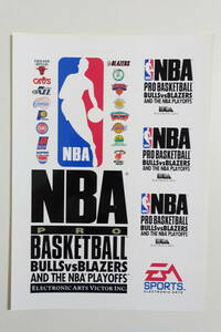 【エレクトロニック・アーツ】非売品 販促 シール ステッカー NBA PRO BASKETBALL BULLS VS BLAZERS AND THE NBA PLAYOFFS ビクター