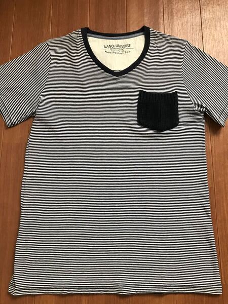 ナノユニバース ボーダーTシャツ メンズS
