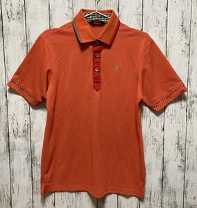 【Munsingwear】 マンシングウェア ゴルフ メンズ 半袖ポロシャツ Mサイズ オレンジ 送料無料!