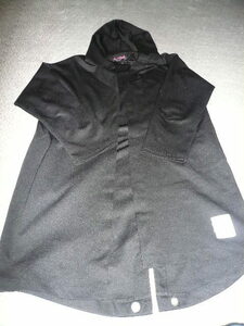jesi- Rogan with a hood . long outer garment black 140 centimeter 