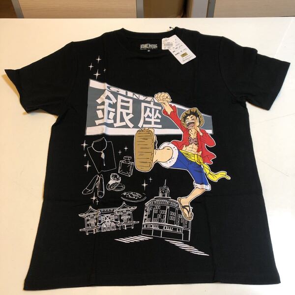 新品未使用#Tシャツ#ワンピース#ルフィ#Mサイズ#銀座#ブラック#綿100%#限定