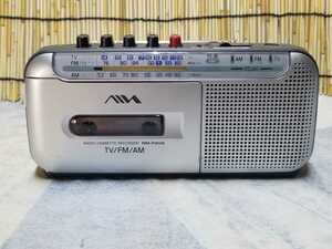 aiwa　アイワ　ラジオカセットレコーダー RM-P306　シルバー　ラジカセ カセットレコーダー 　動作未確認