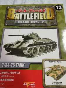 T34　-76　TANK　ロシア　傑作　戦車　バトルフィールド　世界の戦車　スペックカード マガジンボックス メタルダイキャスト　デル・プラド