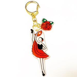 ハンドメイドアクセサリー*ドン・キホーテ*キトリ*バレエ*バレリーナプリンセス*バラ*トウシューズ*キーホルダー