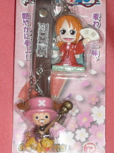  ultra rare!2010 year ONE PIECE One-piece .. series tea . Nami &.. preeminence . chopper mascot strap 