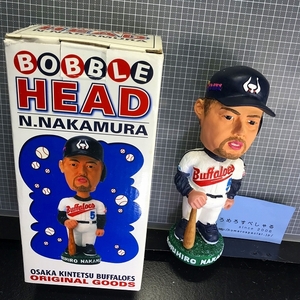  включение в покупку OK*[ Bubble head с ящиком фигурка ] Nakamura ../Norihiro Nakamura/ Osaka близко металлический Buffaloes [ колеблющийся /BOBBLEHEAD/ Bob ru head ]