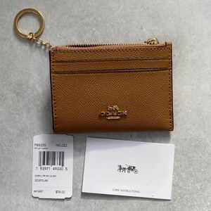 【新品】コーチ COACH 小銭入れ キーリング ブラウン カードケース パスケース コインケース