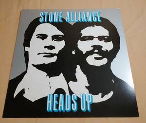 レア！見本品LPレコード『HEADS UP』STONE ALLIANCE/ストーン・アライアンス/片面ジャケット/見本盤/白無地センターレーベル
