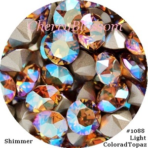 #1088*SS39*25粒*ライトコロラドトパーズシマー(SHIM)*スワロ*デコ*スワロフスキー*ＳＷＡＲＯＶＳＫＩ*クリスタライズ