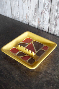 アンティーク陶器製アッシュトレイ[ktt-159]テーブルキッチンショーケースインテリアUSAビンテージアメリカ雑貨ディスプレイコレクタブル