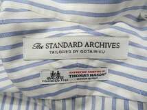 at1574/五大陸 The STANDARD ARCHIVES カッタウェイストライプシャツ 送料200円_画像3