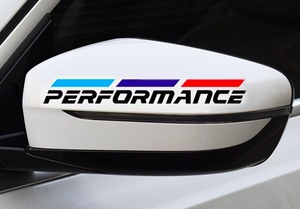 新品送料無料★バックミラーステッカー 2点セット m Power performance エンブレム bmw gt X1 X3 X4 X5 X6 F15 F16 f18 F10 F25 F30 F31