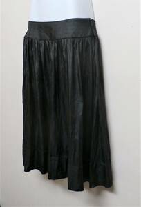  [17995] 　EKDUTIN　/　ゆったりサイズ40　/　裏地付き　/　黒スカート　/　日本製
