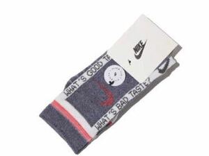 23-25cm OFF-WHITE / Nike Socks Grey オフホワイト ナイキ ソックス グレー 新品未使用 国内正規品