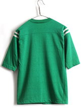 70s ビンテージ ■ ARTEX アルテックス リブライン ロゴ プリント 半袖 フットボール Tシャツ ( 男性 メンズ M ) 古着 70年代 半袖Tシャツ_画像6
