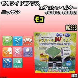 エアコンフィルター ニッサン モコ MG33S ゼオライトWプラス RCFS848W