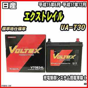 バッテリー VOLTEX 日産 エクストレイル UA-T30 平成15年6月-平成17年12月 V70B24L