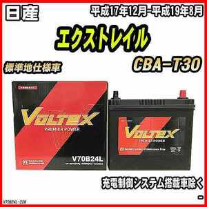 バッテリー VOLTEX 日産 エクストレイル CBA-T30 平成17年12月-平成19年8月 V70B24L