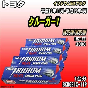 スパークプラグ NGK トヨタ クルーガーV MCU20W/MCU25W 平成12年11月-平成19年4月 イリジウムMAXプラグ BKR6EIX-11P