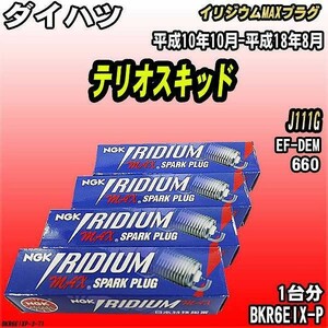 スパークプラグ NGK ダイハツ テリオスキッド J111G 平成10年10月-平成18年8月 イリジウムMAXプラグ BKR6EIX-P