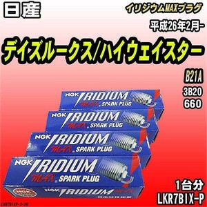 スパークプラグ NGK 日産 デイズルークス/ハイウェイスター B21A 平成26年2月- イリジウムMAXプラグ LKR7BIX-P