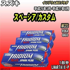 スパークプラグ NGK スズキ スペーシア/カスタム MK32S 平成25年3月-平成27年6月 イリジウムMAXプラグ LMAR7AIX-P