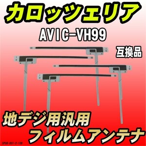 地デジフィルムアンテナ カロッツェリア AVIC-VH99 互換品 汎用タイプ 【代引き不可】