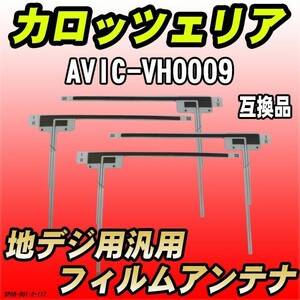 地デジフィルムアンテナ カロッツェリア AVIC-VH0009 互換品 汎用タイプ 【代引き不可】