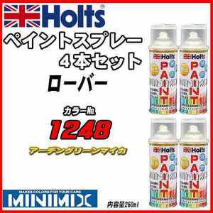 ペイントスプレー 4本セット ローバー 1248 アーデングリーンマイカ Holts MINIMIX