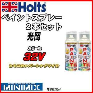 ペイントスプレー 2本セット 光岡 32V ヒミコカッパーレッドマイカ Holts MINIMIX