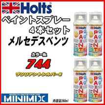 ペイントスプレー 4本セット メルセデスベンツ 744 ブリリアントシルバーM Holts MINIMIX_画像1