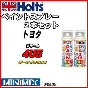 ペイントスプレー 2本セット トヨタ 4U5 ダークブラウンM Holts MINIMIX