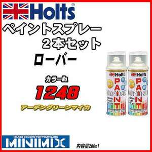 ペイントスプレー 2本セット ローバー 1248 アーデングリーンマイカ Holts MINIMIX