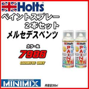 ペイントスプレー 2本セット メルセデスベンツ 7986 LUZONITE GREY Holts MINIMIX