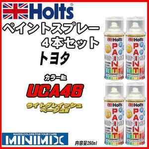 ペイントスプレー 4本セット トヨタ UCA46 ライトグレイッシュベージュM Holts MINIMIX