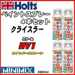 ペイントスプレー 4本セット クライスラー HV1 ライトパールストーン Holts MINIMIX