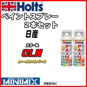 ペイントスプレー 2本セット 日産 CLN クールシルバーM Holts MINIMIX