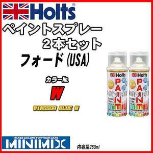 ペイントスプレー 2本セット フォード(USA) W WINDSOR BLUE M Holts MINIMIX