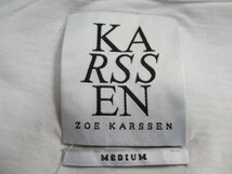 d290　ZOE KARSSEN　KARSSEN　ゾーカーセン　Tシャツ　カットソー　サイズM　白　25-8_画像6