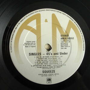 オリジナル / Squeeze / スクイーズ / Singles シングルズ ~ 45's And Under / A&M Records / AMLH 68552 / UK盤の画像3