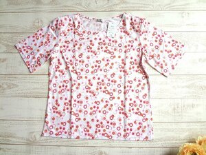 新品 Rote Roza 赤 レトロ 輪 サークル ドット 半袖 Tシャツ ミセス カットソー トップス