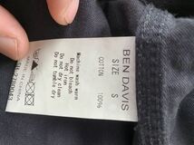 【人気】BEN　DAVIS／ベン　デイビス　ワークシャツ　7分袖　黒/ブラック　ロゴ　刺繍　メンズ　Sサイズ　アメカジ　バイカー（K452）_画像10