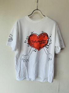 【人気】ももいろ　クローバー　Ｚ／ももクロ　半袖　Ｔシャツ　白/ホワイト　ココロノセンリツ　メンズＬサイズ（K502）