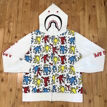 ★2XL★ キースヘリング × BAPE シャーク パーカー KEITH HARING shark full zip hoodie a bathing ape エイプ ベイプ XXL tp65_画像1